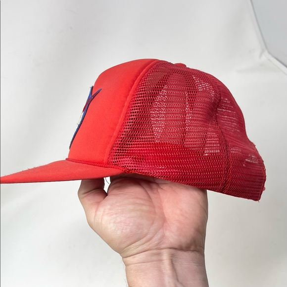 True Vintage Armadillo Brand Red NASA hat Trucker - Picture 12 of 13